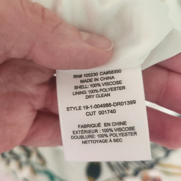 EUC Joie Floral White Ruffled Women's Dress, Size 6 - Picture 11 of 11